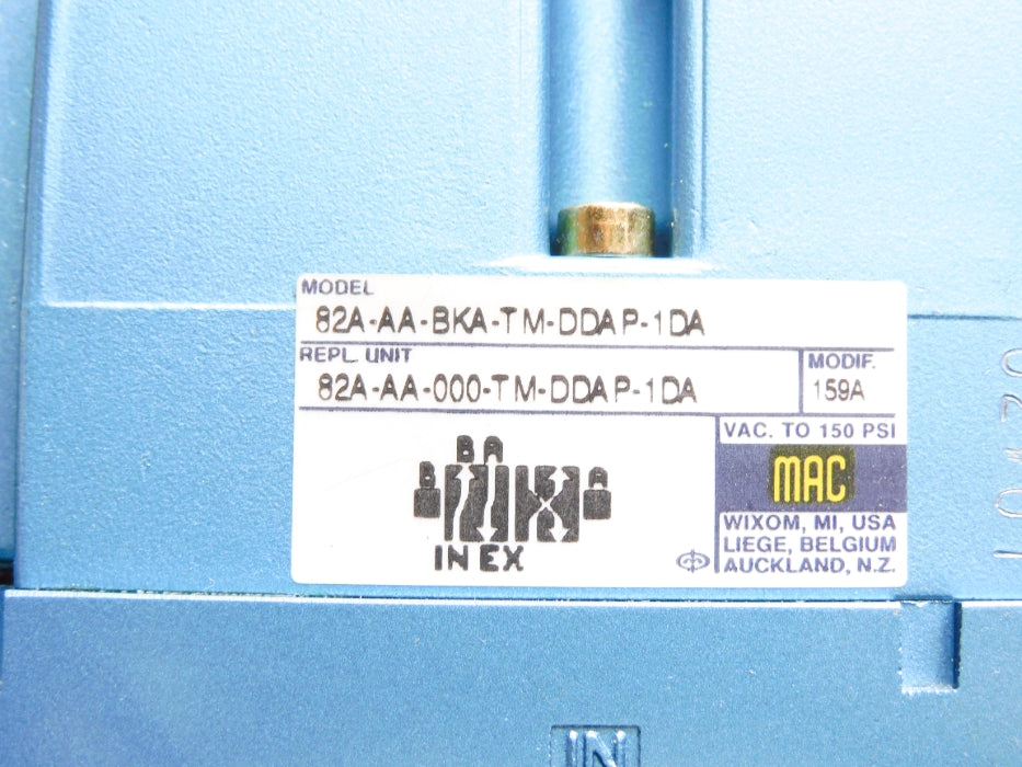 MAC 82A-AA-BKA-TM-DDAP-1DA 150PSI 24VDC NSNP