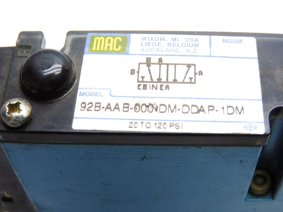 MAC 92B-AAB-000DM-DDAP-1DM 20-120PSI (AS PICTURED) NSNP