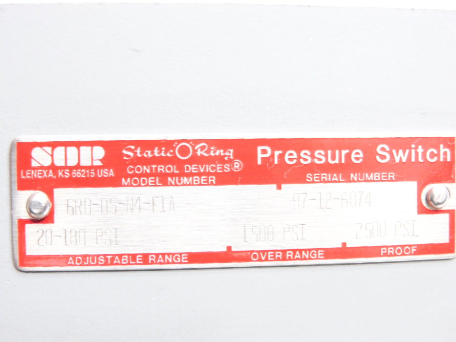 SOR GRB-D5-N4-F1A 1500PSI NSNP