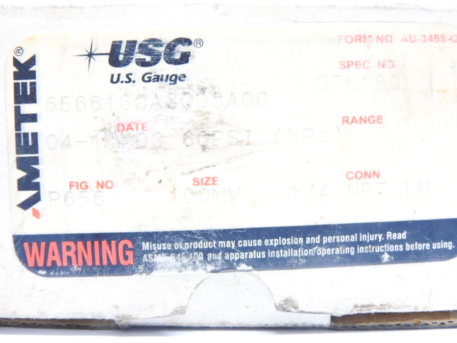 USG AMETEK 656610CA3CD3A00 60PSI NSMP