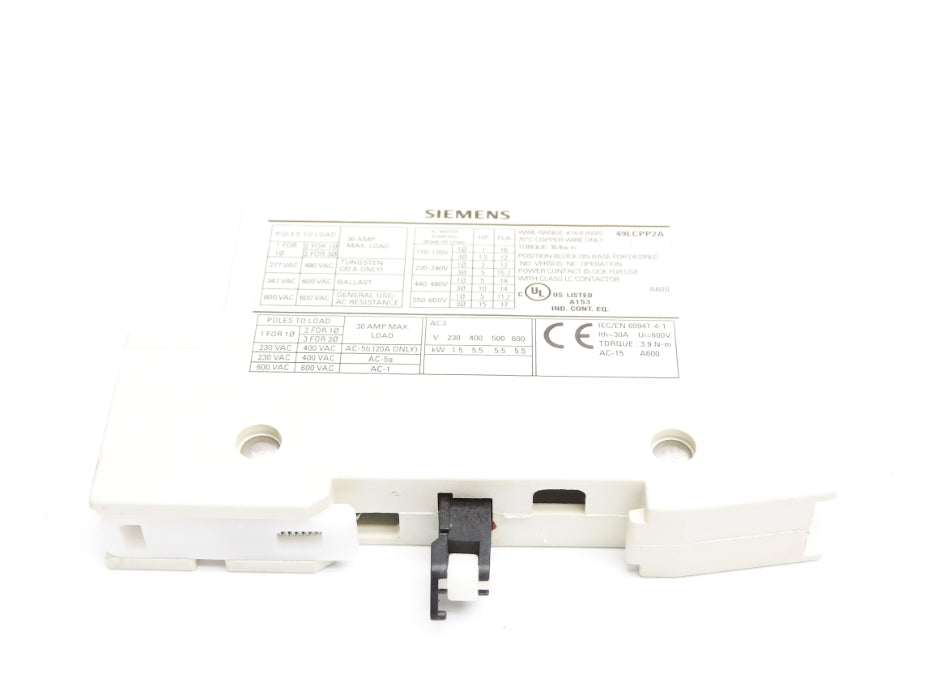 SIEMENS 49LCPP2A 600VAC 30A NSNP