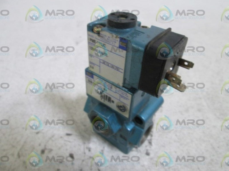 MAC 55B-22-PI-221BA SOLENOID VALVE 110/120V 25-150 PSI *USED*
