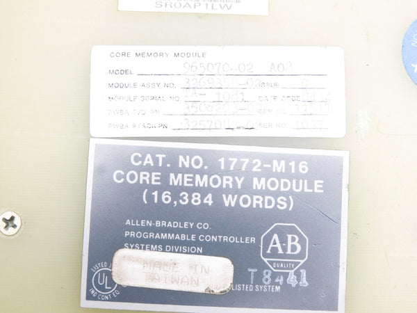 ALLEN BRADLEY 1772-M16 UNMP