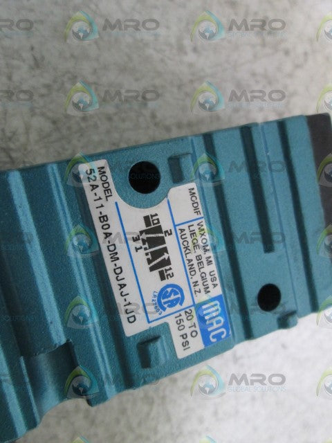 MAC VALVE 52A-11-B0A-DM-DJAJ-1JD (WRITING ON BOX) *NEW IN BOX*