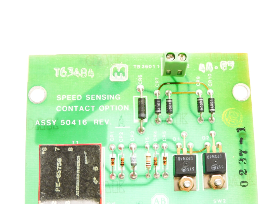 INDUSTRIAL SPARE PART 50416 REV. A REMAN