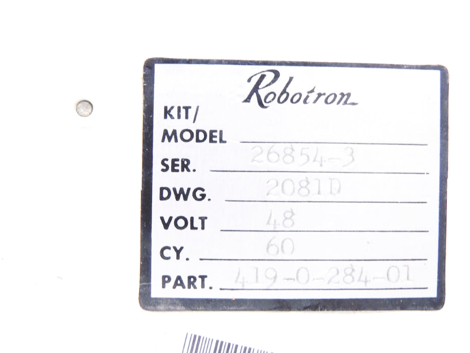 ROBOTRON 453-0-925-01 419-0-284-01 REMAN