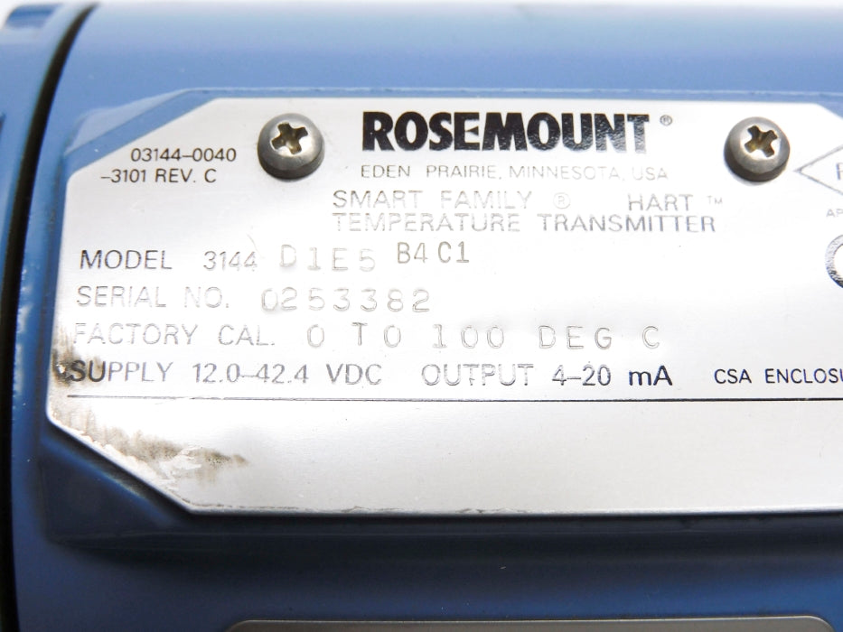 ROSEMOUNT 3144D1E5B4C1 0-100/DEG C NSNP