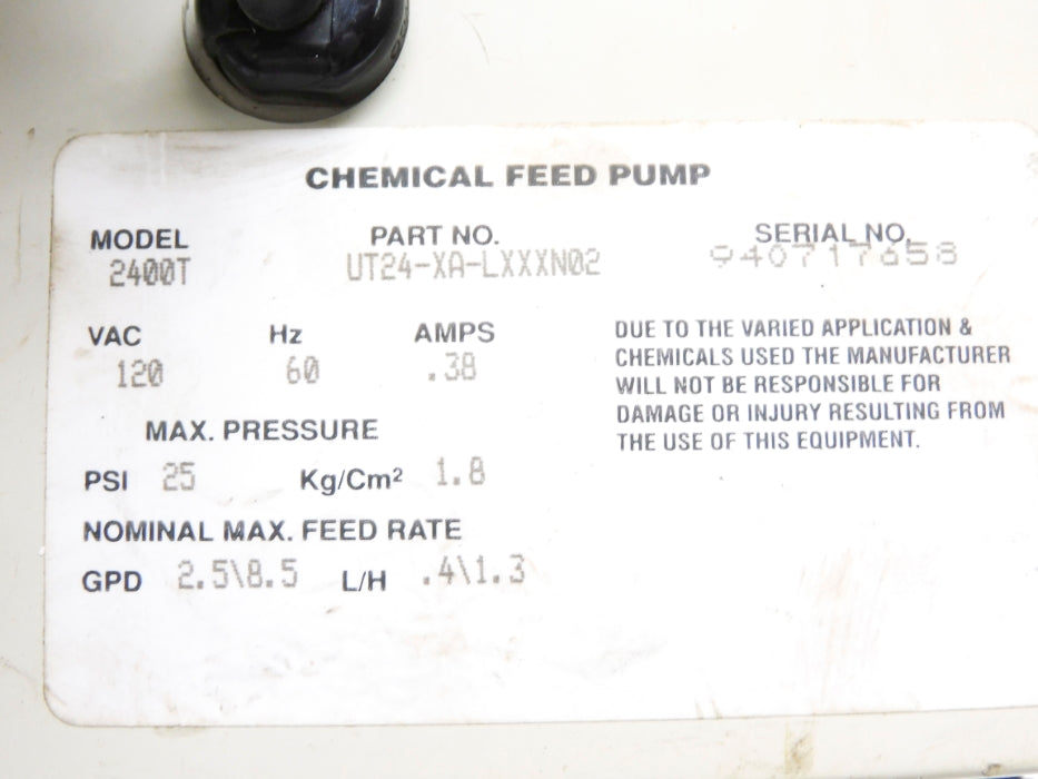 DRAIN MATE UT24-XA-LXXXN02 2400T 25PSI UNMP