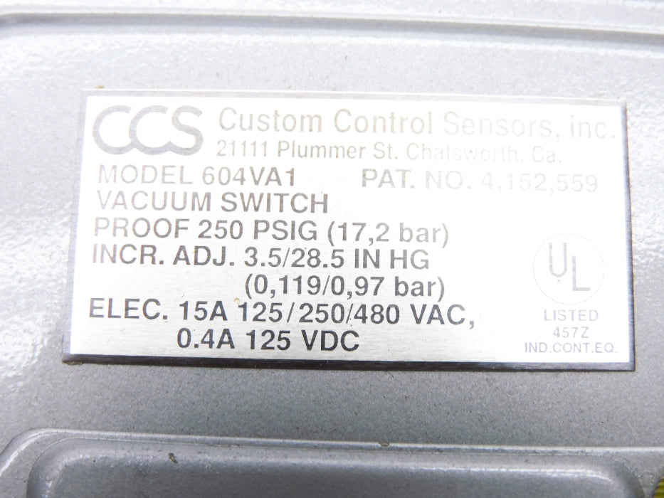 CCS 604VA1 250PSIG NSMP