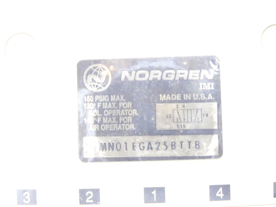 NORGREN MN01EGA25BTTB 110V 150PSIG NSMP