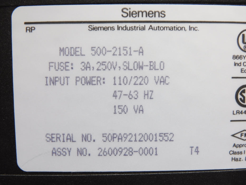 TEXAS INSTRUMENTS SIEMENS 500-2151-A NSMP