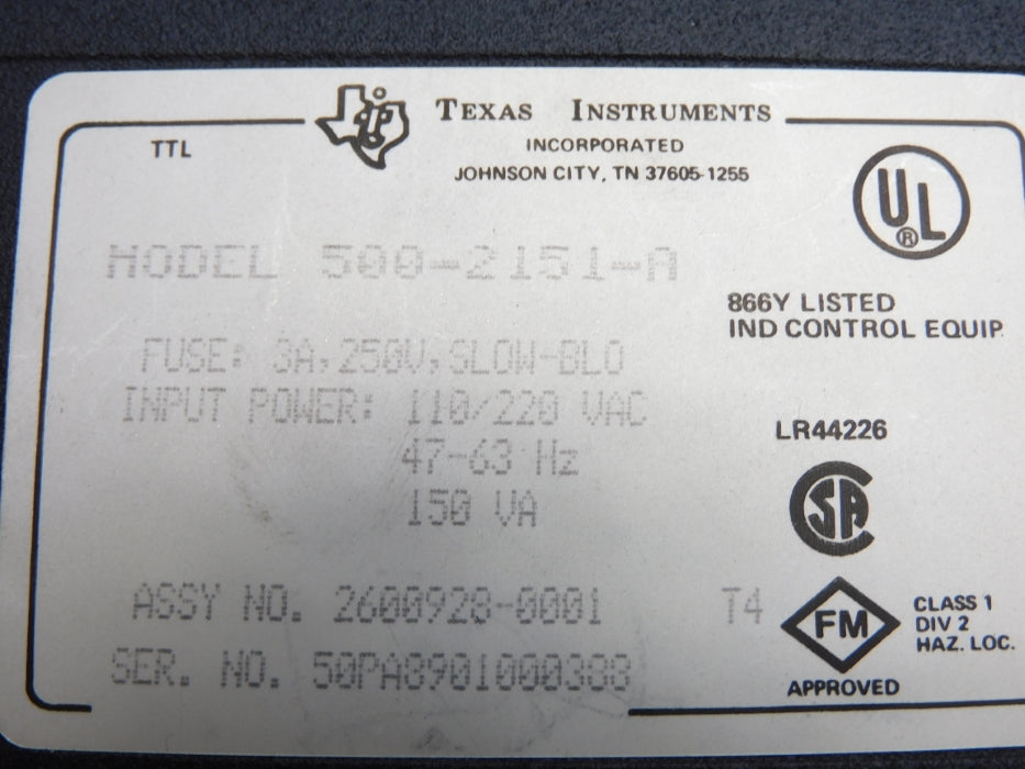 TEXAS INSTRUMENTS 500-2151-A REMAN