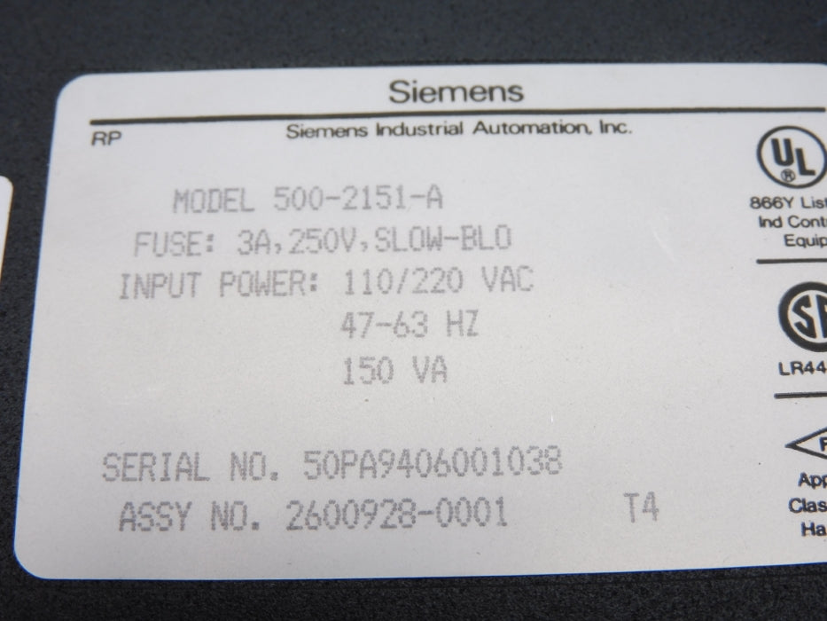 SIEMENS 500-2151-A REMAN