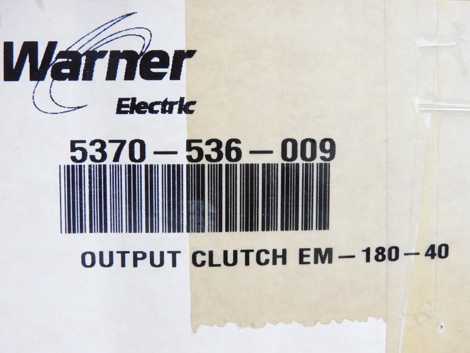 WARNER ELECTRIC 5370-536-009 EM180-40 NSMP