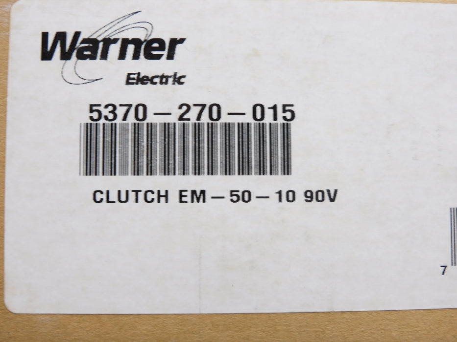 WARNER ELECTRIC EM-50-10 5370-270-015 90VDC NSMP