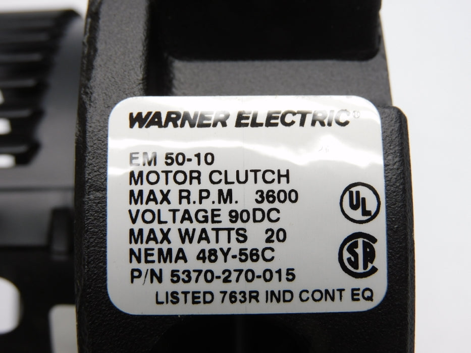 WARNER ELECTRIC 5370-270-015 EM50-10 (AS PICTURED) NSMP