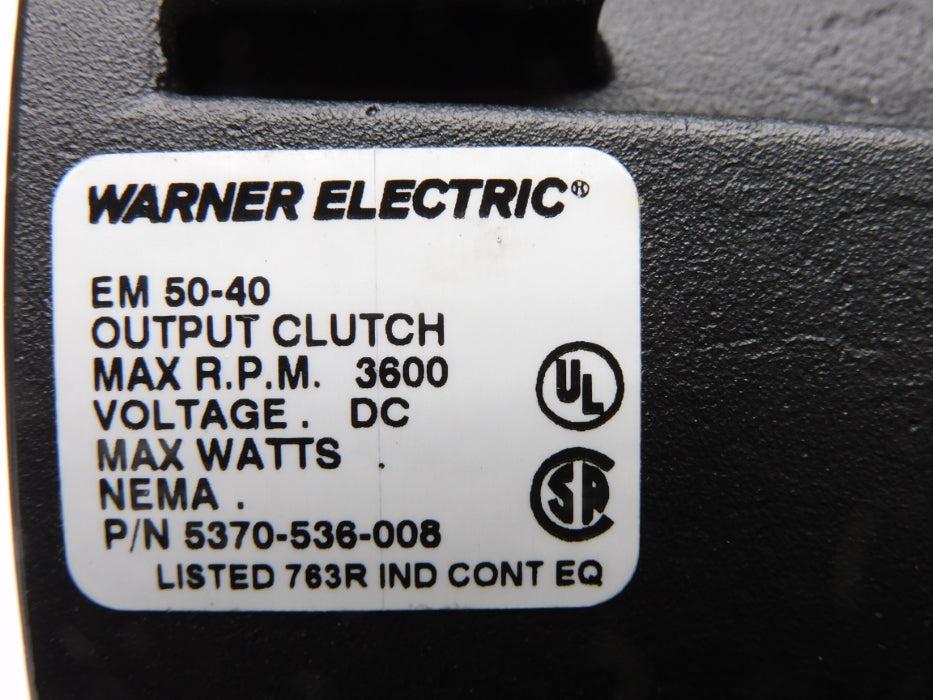 WARNER ELECTRIC 5370-536-008 EM50-40 NSMP