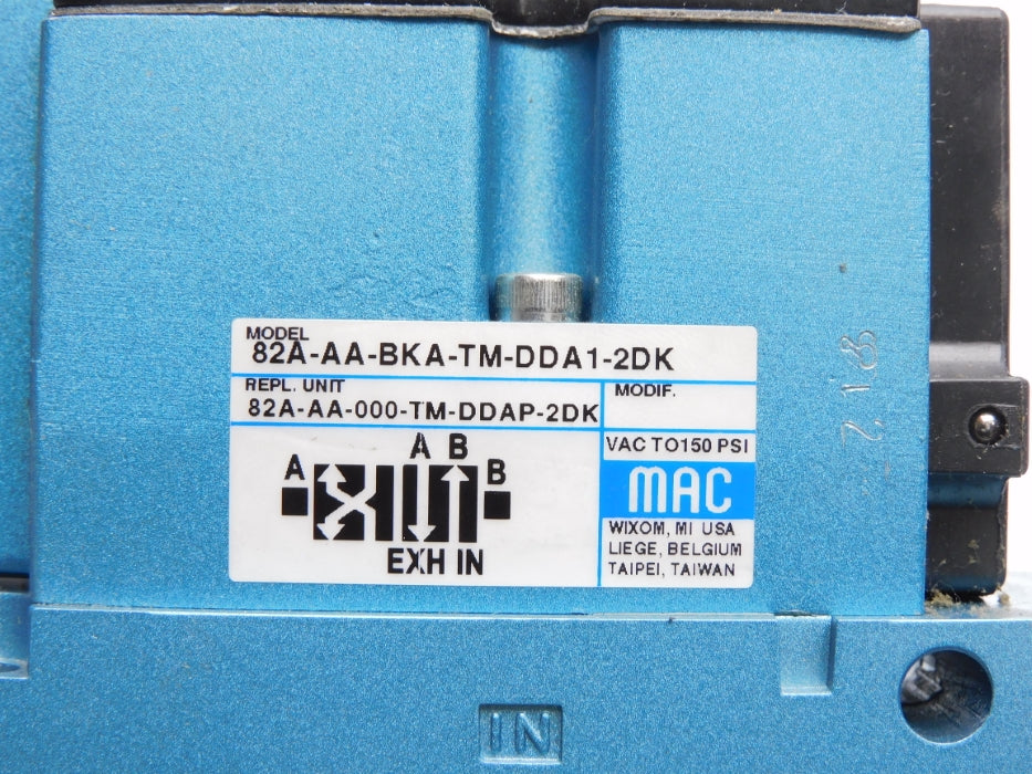 MAC 82A-AA-BKA-TM-DDA1-2DK 24VDC 150PSI NSNP