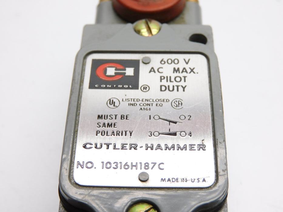 CUTLER HAMMER 10316H187C 600VAC UNMP