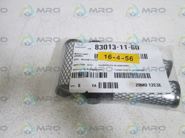 LOT OF 4 MICRON FILTERS 83013-11-60 *NEW IN BAG*