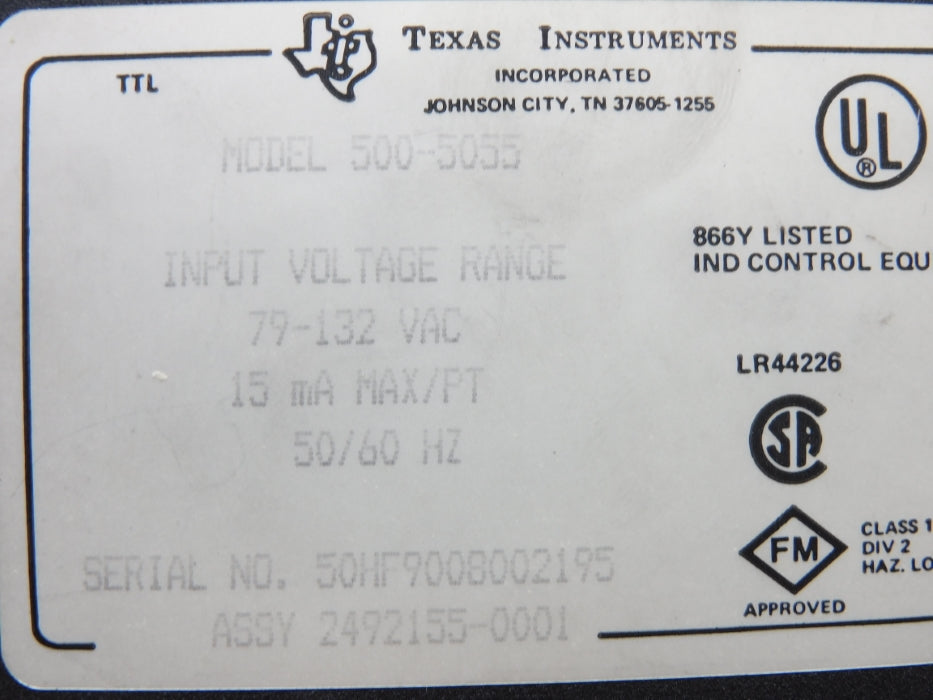 TEXAS INSTRUMENTS 500-5055 REMAN