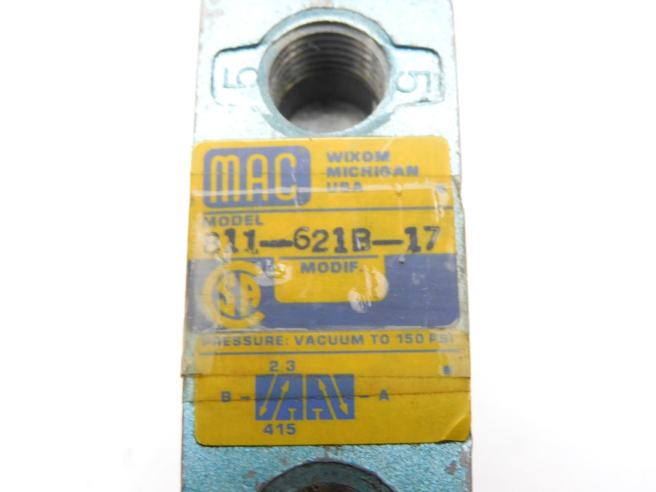 MAC 811-621B-17 110/120V 20-150PSI UNMP