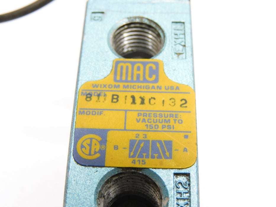 MAC 811B-11C-32 110/120V 20-150PSI UNMP