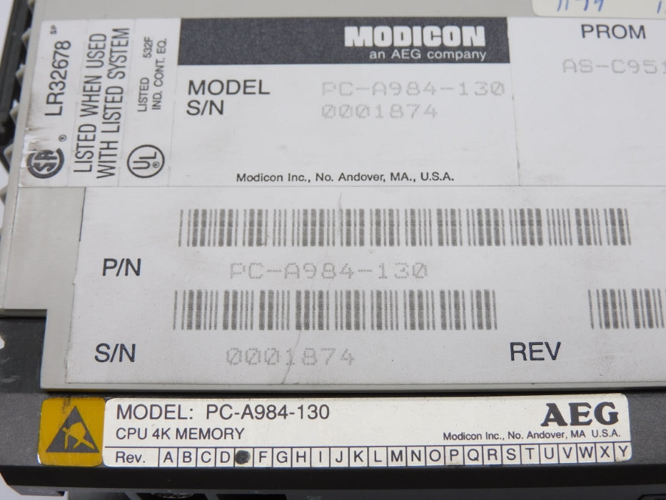 MODICON PC-A984-130 24VDC UNMP