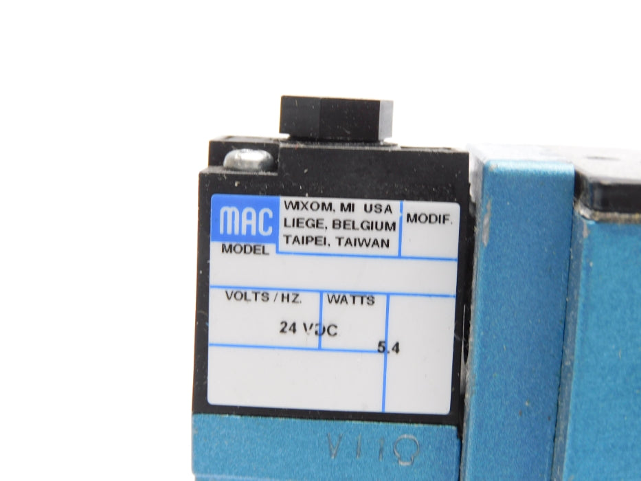 MAC 82A-AA-BKA-TM-BKA-DDA1-2DK 24VDC 150PSI UNMP