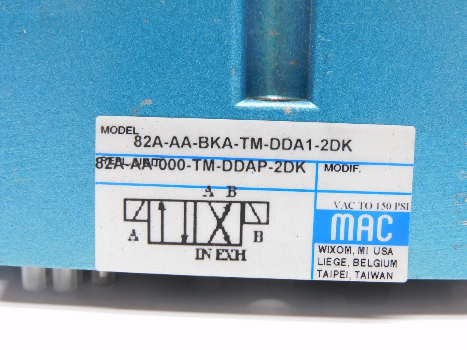 MAC 82A-AA-BKA-TM-BKA-DDA1-2DK 24VDC 150PSI UNMP