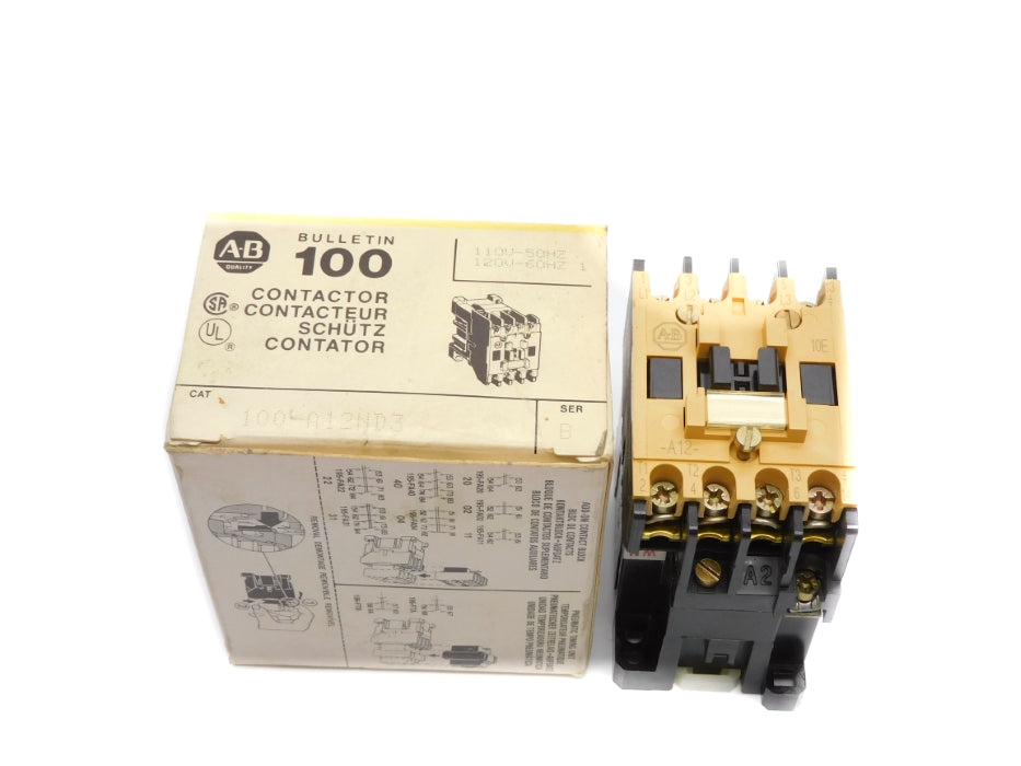 ALLEN BRADLEY 100-A12ND3 SER. B 120/110V (BK/YL) NSMP