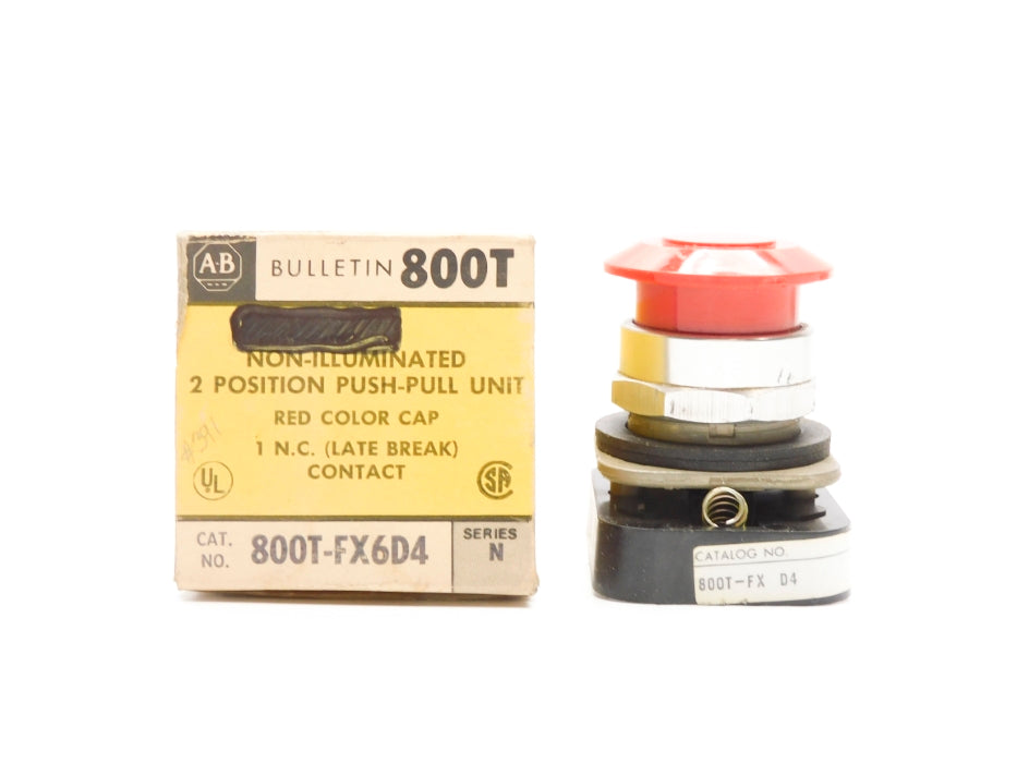 ALLEN BRADLEY 800T-FX6D4 SER. N (AS PICTURED) (BK/YL) NSMP