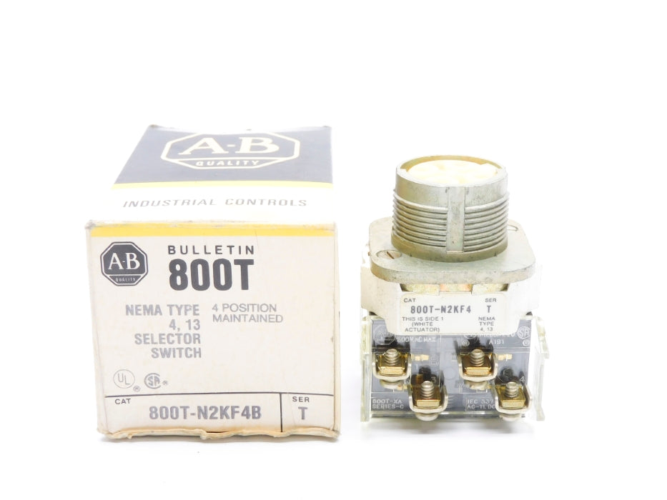 ALLEN BRADLEY 800T-N2KF4B SER. T (AS PICTURED) (BK/YL) NSMP