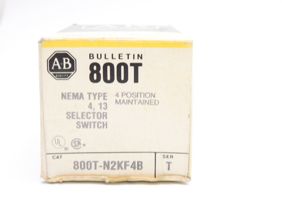 ALLEN BRADLEY 800T-N2KF4B SER. T (AS PICTURED) (BK/YL) NSMP