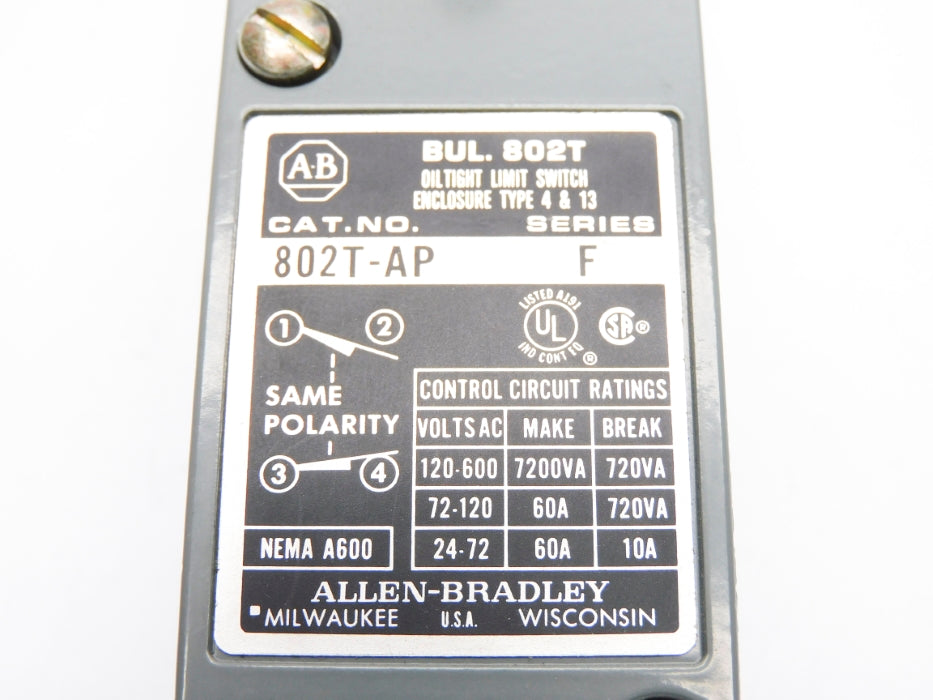 ALLEN BRADLEY 802T-AP SER. F NSNP