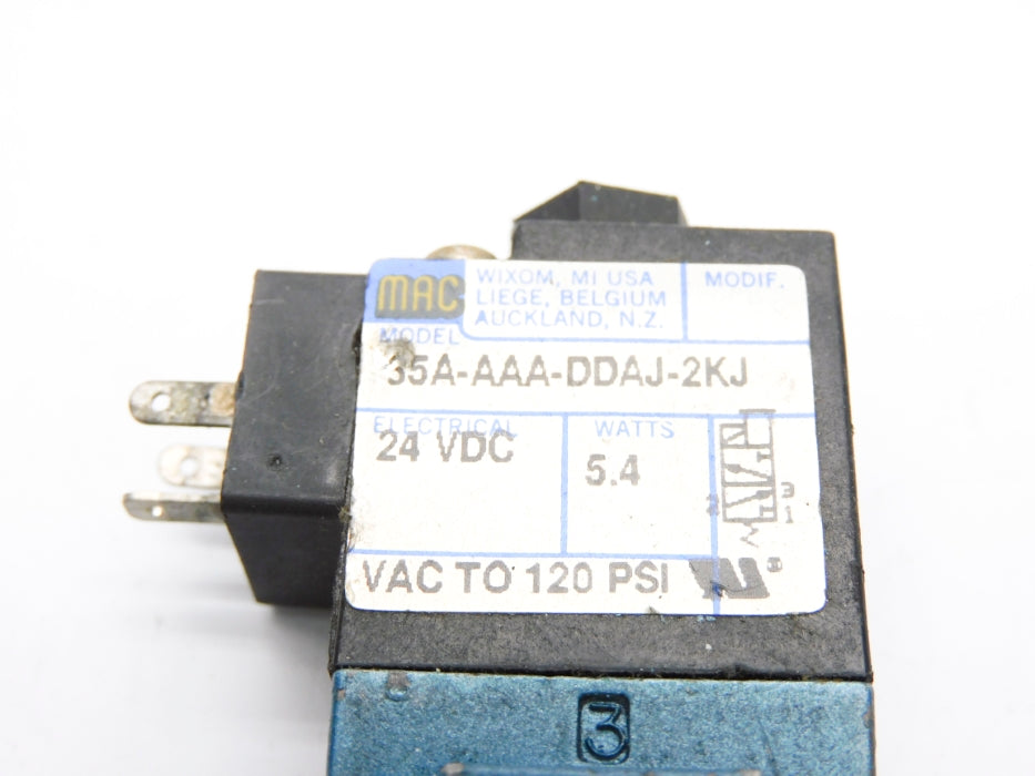 MAC 35A-AAA-DDAJ-2KJ 24VDC 120PSI UNMP