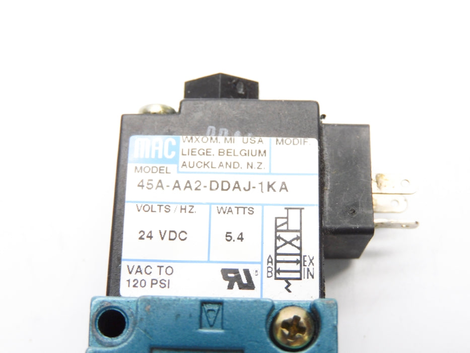 MAC 45A-AA2-DDAJ-1KA 24VDC 120PSI UNMP