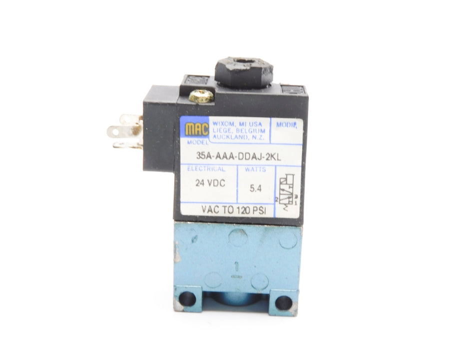 MAC 35A-AAA-DDAJ-2KL 24VDC 120PSI UNMP
