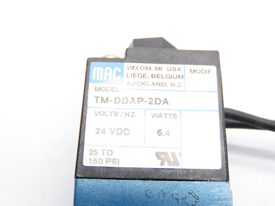 MAC TM-DDAP-2DA 24VDC 25-150PSI NSNP
