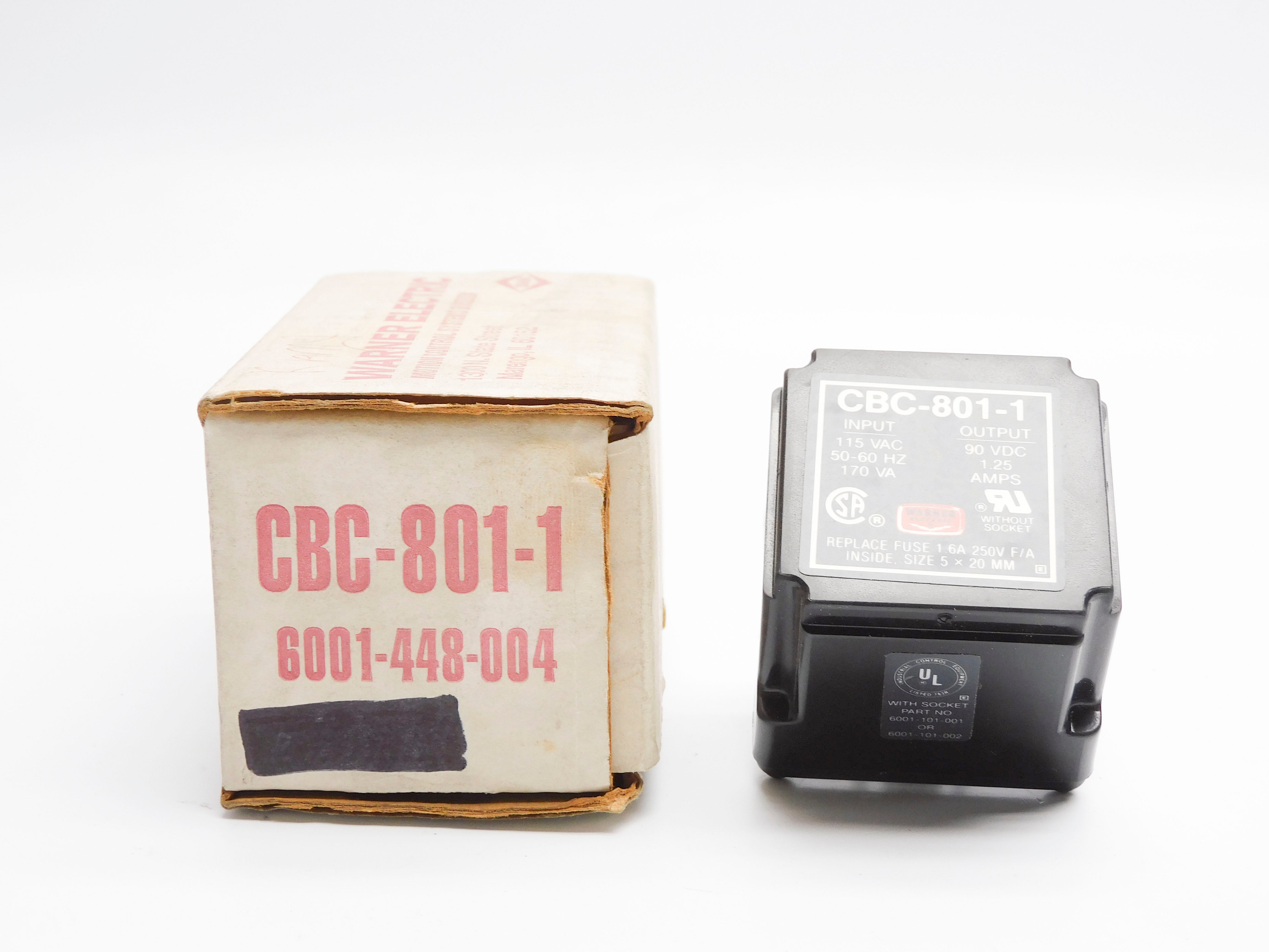 WARNER ELECTRIC CBC-801-1 6001-448-004 (AS PICTURED) NSMP