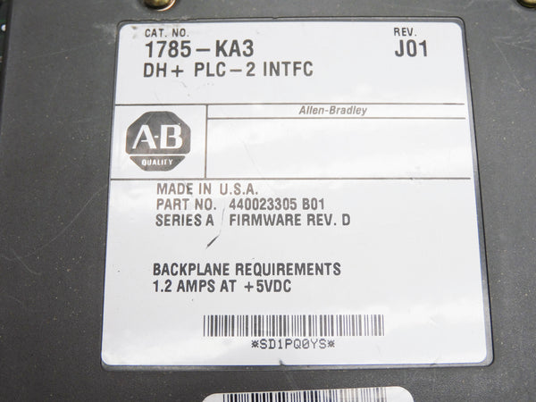 ALLEN BRADLEY 1785-KA3 SER. A F/W D UNMP