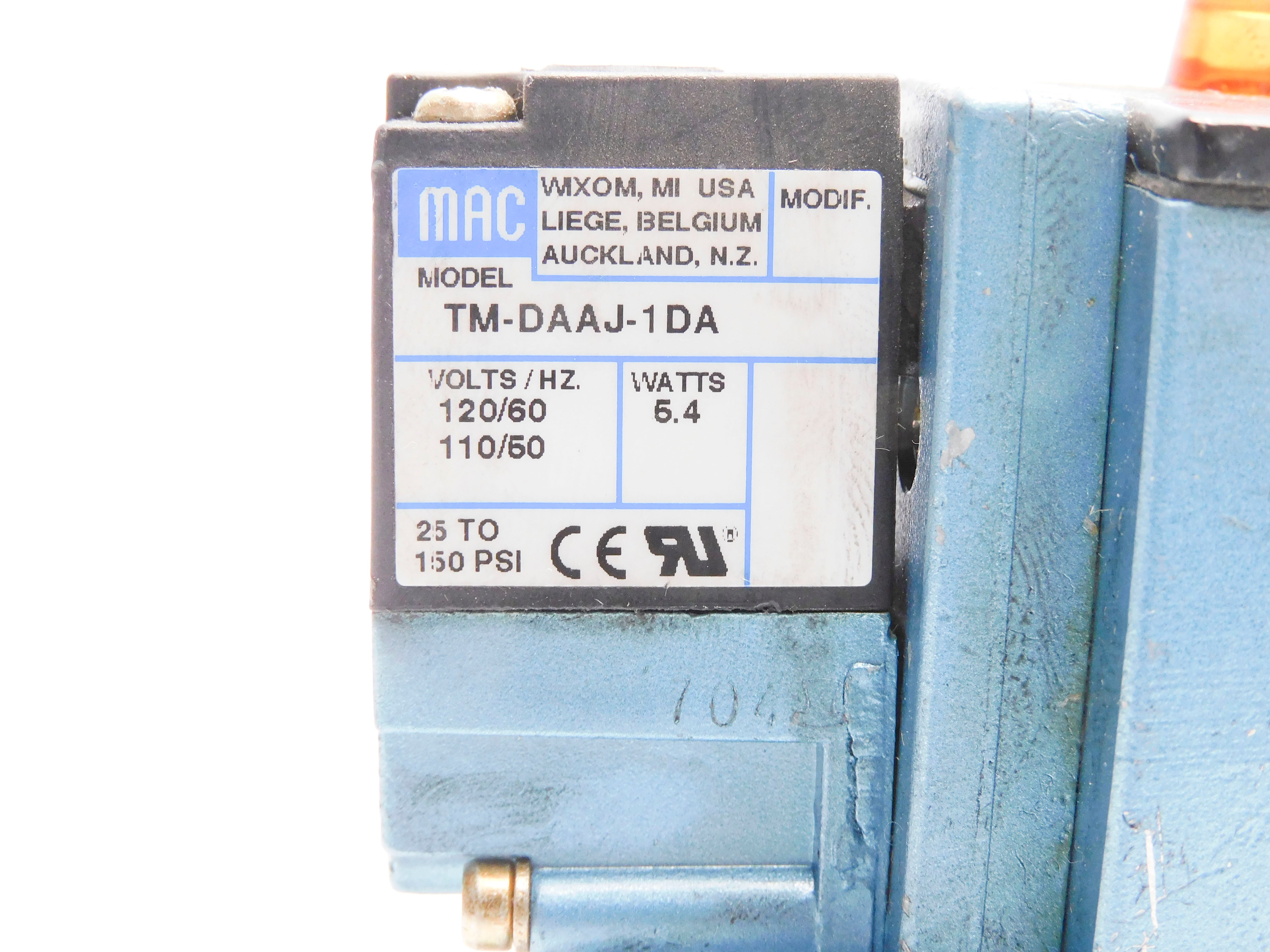 MAC 82A-FC-CKA-TM-DAAP-1DA 110/120V 25-150PSI UNMP