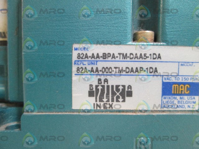 MAC VALVE 82A-AA-BPA-TM-DAA5-1DA *USED*