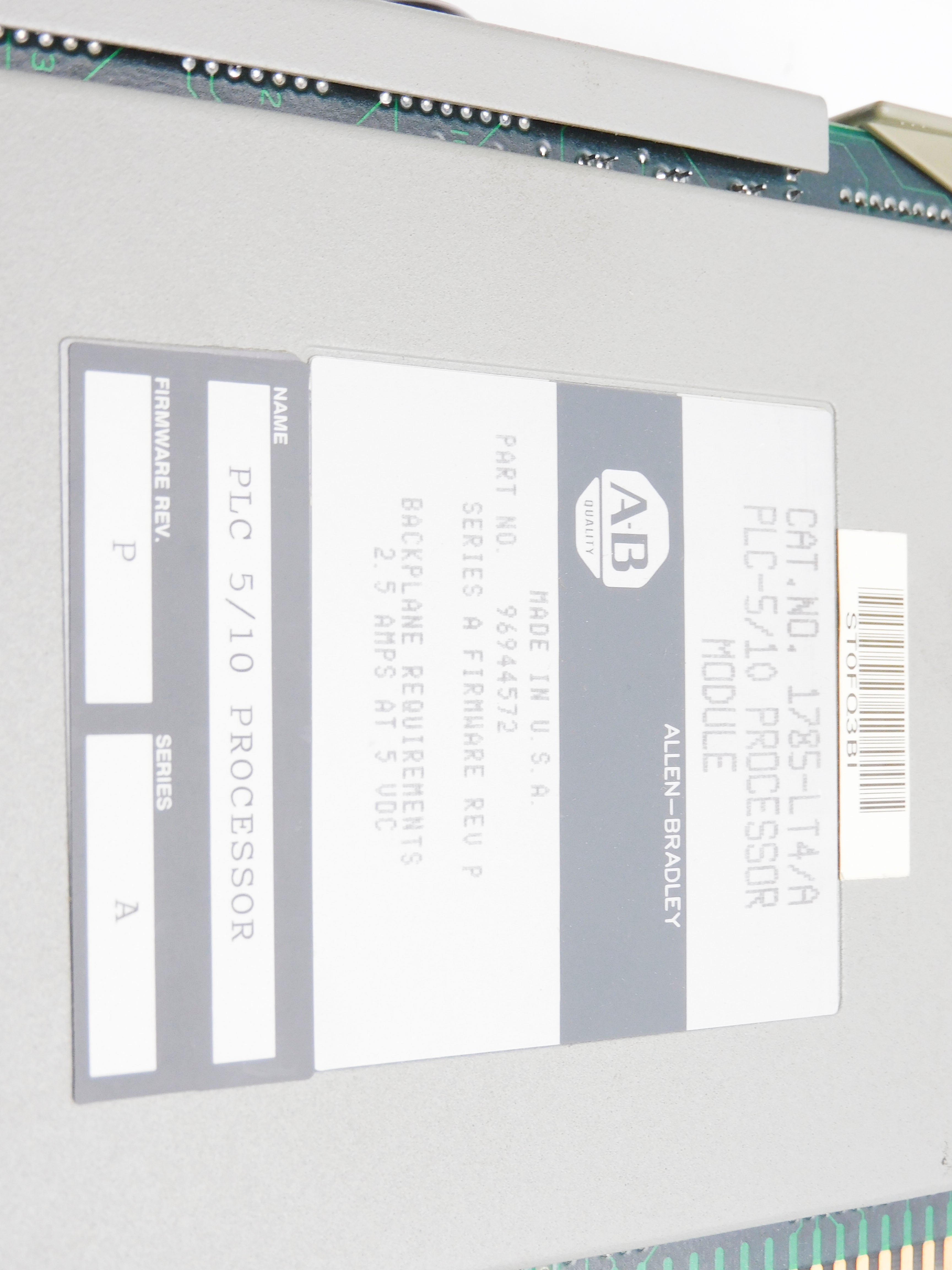 ALLEN BRADLEY 1785-LT4 SER. A F/W P (NO KEY) UNMP