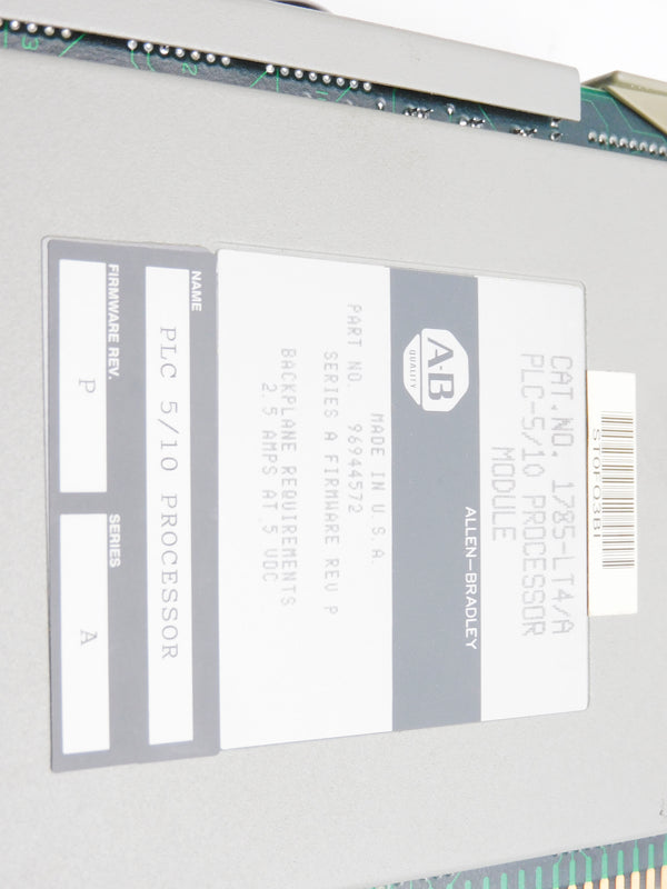 ALLEN BRADLEY 1785-LT4 SER. A F/W P (NO KEY) UNMP