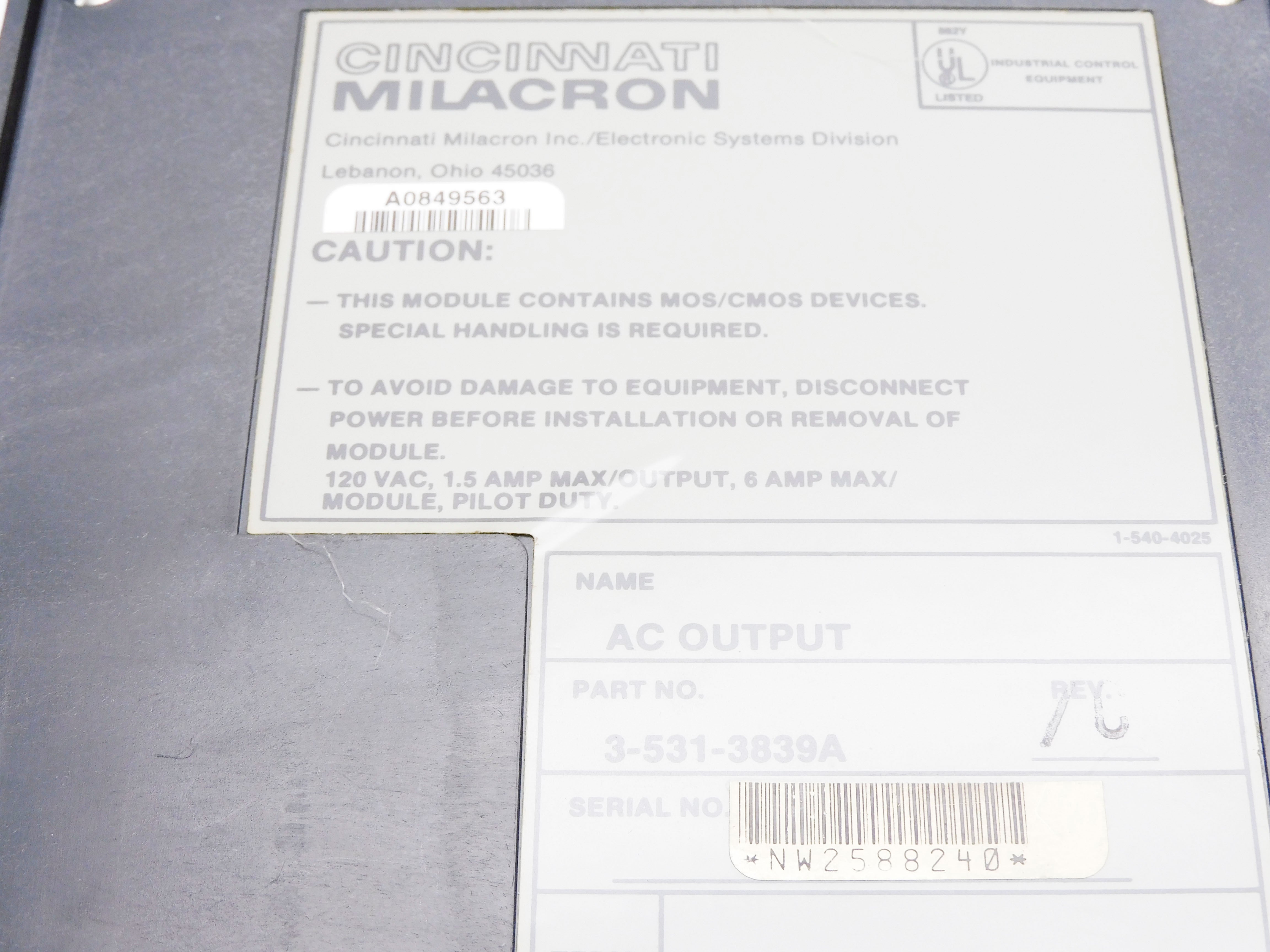 CINCINNATI MILACRON 3-531-3839A REMAN