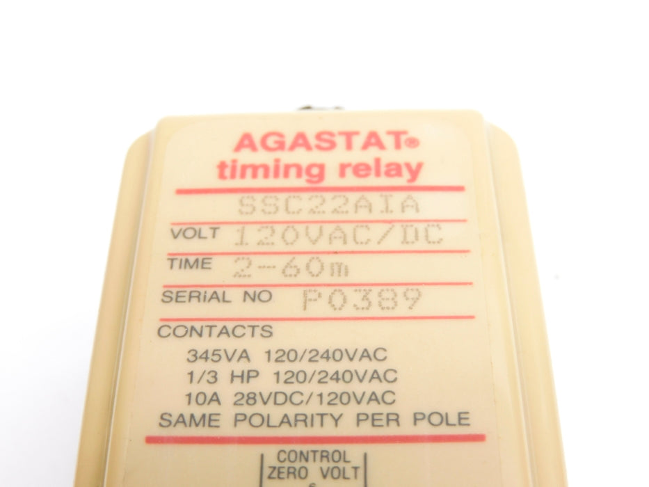 AGASTAT SSC22AIA 120VAC/DC 2-60MIN. NSMP