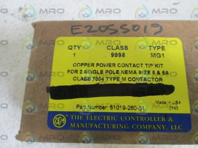 MRO INDUSTRIAL EC & M COPPER 9998-MG1 (51019-260-51) * FACTORY SEALED *