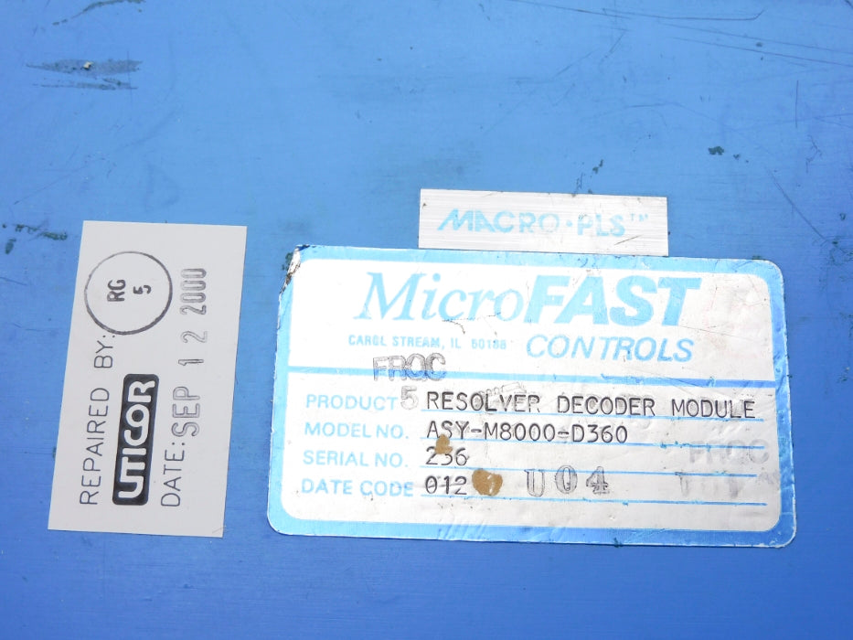 MICROFAST CONTROLS ASY-M8000-D360 REMAN