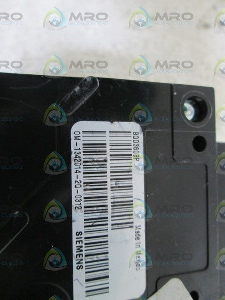 SIEMENS CIRCUIT BREAKER 60A BQD360BP *NEW NO BOX*